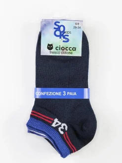 Ciocca Calze corte da bambino Confezione da 3 pai