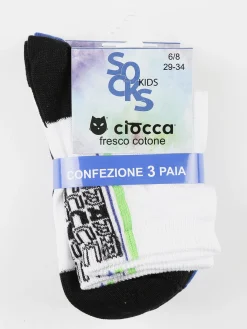 Ciocca Calze corte da bambino. Confezione da 3 paia