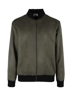 Close-Up Giacca da uomo scamosciata con zip