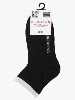 Coconuda Calze corte da bambina con bordo lurex