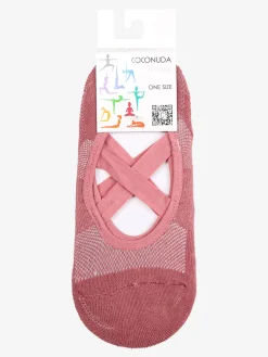Coconuda Calze fitness antiscivolo da donna - rosa