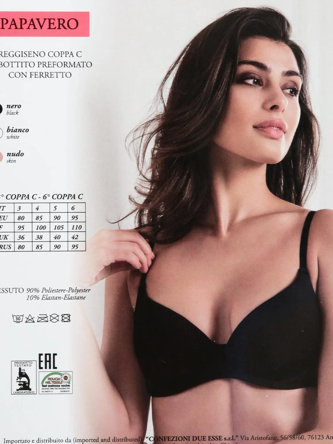 Coconuda reggiseno imbottito PAPAVERO coppa C