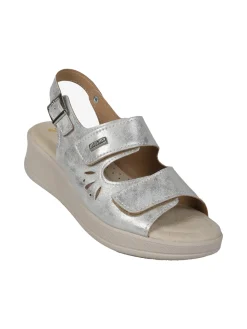 Confosana Sandali donna comfort con zeppa e cinturini a strappo