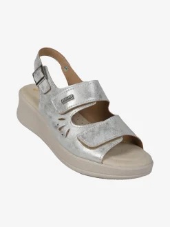 Confosana Sandali donna comfort con zeppa e cinturini a strappo