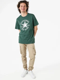 Converse BROKEN GLASS t-shirt uomo con stampa logo - verde
