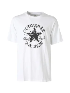 Converse BROKEN GLASS t-shirt uomo con stampa logo - bianco