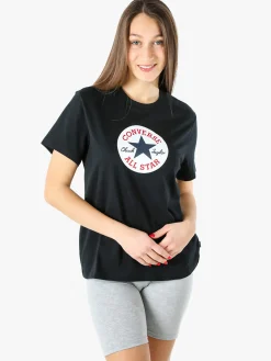 Converse CHUCK PATCH TEE - T-shirt donna con logo - nero