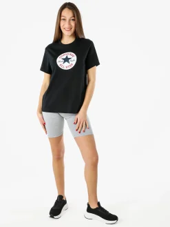 Converse CHUCK PATCH TEE - T-shirt donna con logo - nero