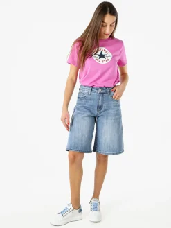 Converse CHUCK PATCH TEE - T-shirt donna con logo - rosa