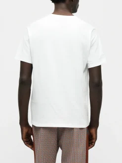 Converse CHUCK PATCH TEE t-shirt da uomo in cotone con stampa logo - bianco