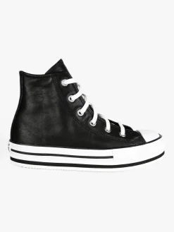 Converse Chuck Taylor Sneakers in pelle alte da ragazza con platform