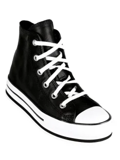 Converse Chuck Taylor Sneakers in pelle alte da ragazza con platform