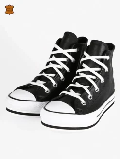 Converse Chuck Taylor Sneakers in pelle alte da ragazza con platform