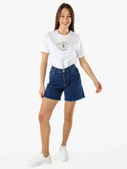 Converse CHUCK TAYLOR T-shirt donna in cotone con logo - bianco
