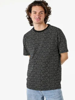 Converse CHUCK TEE t-shirt in cotone da uomo con stampe logo - nero