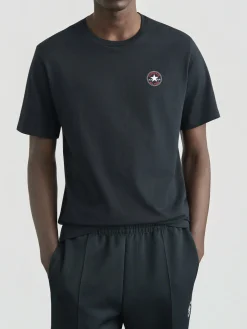 Converse CORE CHUCK PATCH TEE t-shirt uomo in cotone con logo - nero