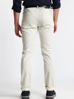Corso Da Vinci Pantaloni beige in cotone regular fit