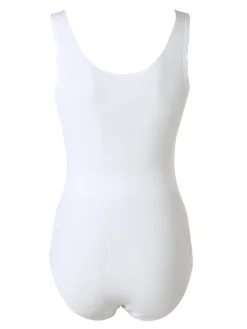 Cotonella AD691 Body donna invisibile in microfibra taglio laser - bianco