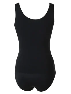 Cotonella AD691 Body donna invisibile in microfibra taglio laser - nero