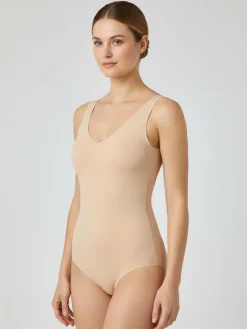 Cotonella AD691 Body donna invisibile in microfibra taglio laser - nudo