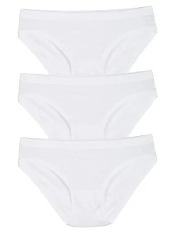 Cotonella Confezione da 3 mini slip da donna in cotone bielastico