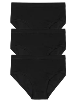 Cotonella Confezione da 3 slip midi da donna in cotone bielastico