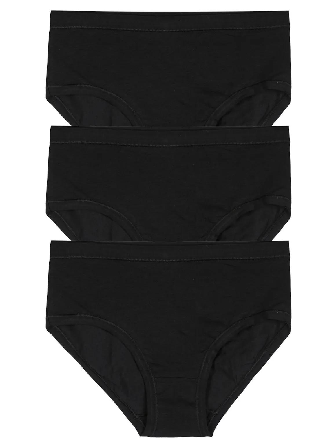 Cotonella Confezione da 3 slip midi da donna in cotone bielastico