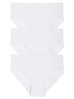 Cotonella Confezione da 3 slip midi da donna in cotone bielastico