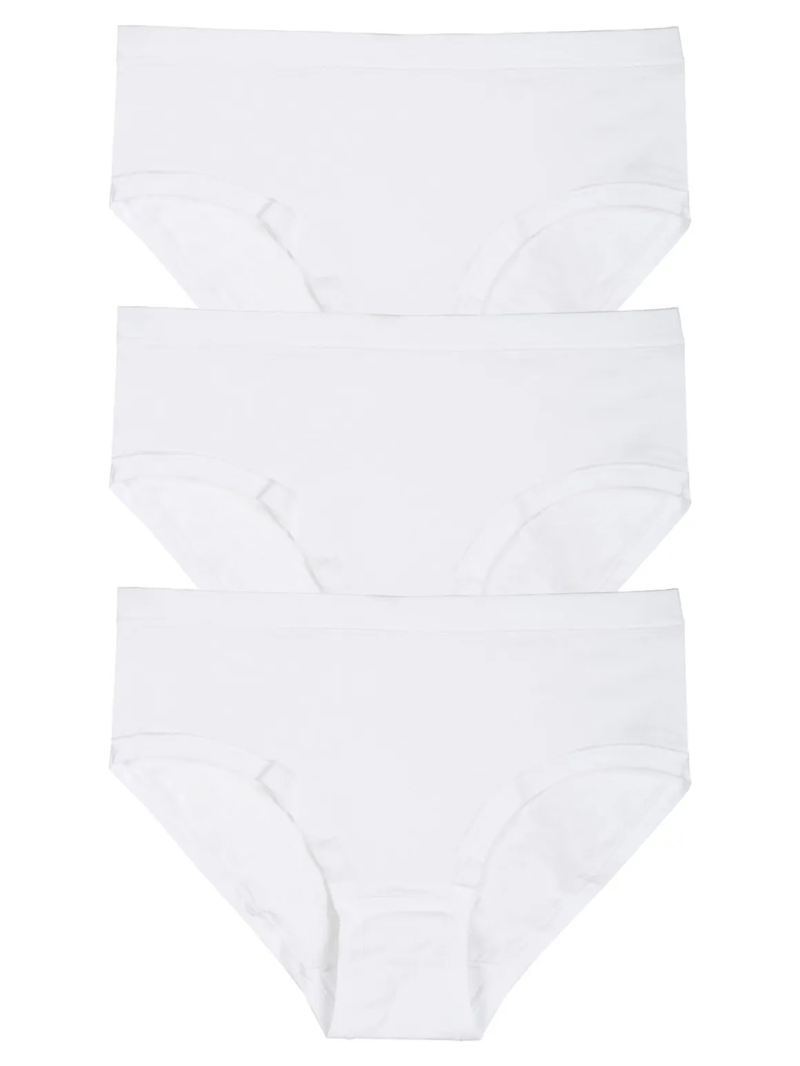 Cotonella Confezione da 3 slip midi da donna in cotone bielastico