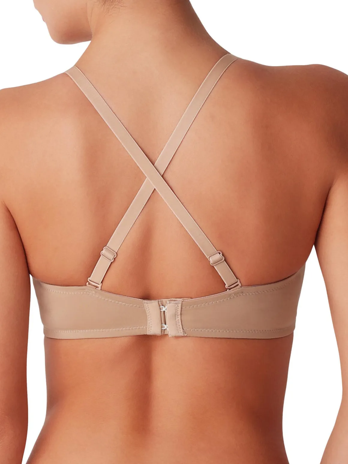 Cotonella Reggiseno imbottito da donna in microfibra senza ferretto COPPA B - beige