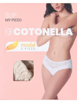 Cotonella Slip donna in cotone modal e pizzo