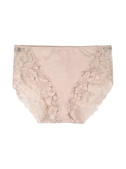 Cotonella Slip midi donna in pizzo - cipria