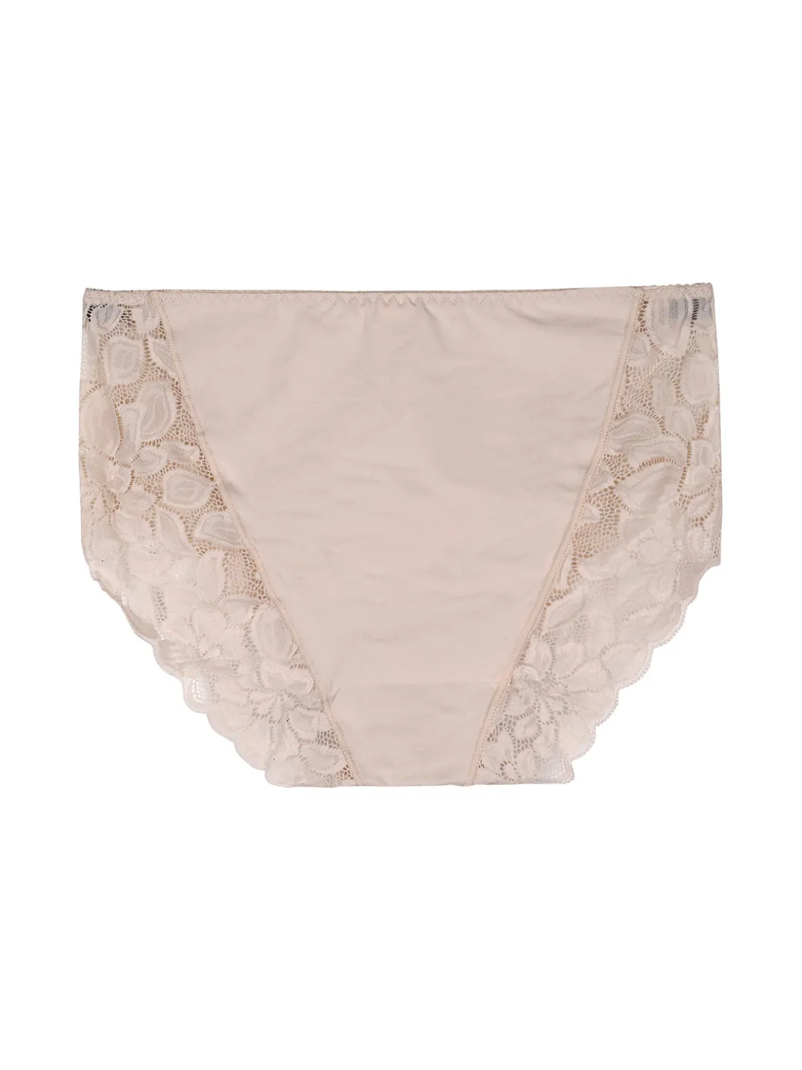 Cotonella Slip midi donna in pizzo - cipria