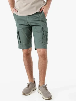 Cotton Belt Bermuda cargo da uomo in cotone stretch - verde