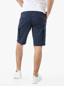 Cotton Belt Bermuda cargo da uomo in cotone stretch - blu