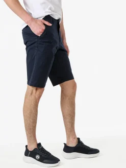 Cotton Belt Bermuda da uomo in cotone stretch - blu scuro
