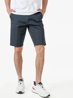 Cotton Belt Bermuda da uomo in cotone stretch texturizzati - avion