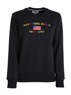Cotton Belt Felpa pesante da donna con scollo tondo