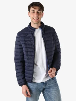 Cotton Belt Giubbino da uomo modello 100 grammi con zip - blu scuro
