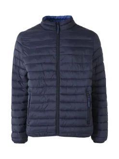 Cotton Belt Giubbino da uomo modello 100 grammi con zip - blu scuro
