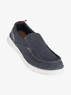 Cotton Belt Mocassini in tessuto da uomo slip on