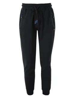 Cotton Belt Pantaloni tuta da uomo con coulisse e polsini - blu scuro