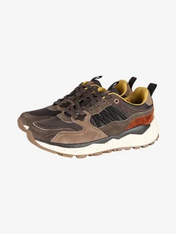 Cotton Belt Sneakers da uomo stringate - marrone