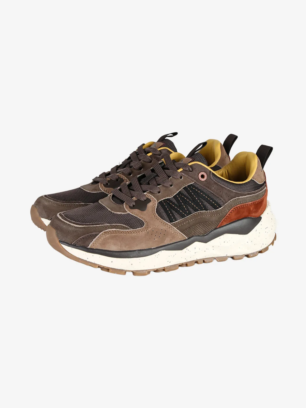 Cotton Belt Sneakers da uomo stringate - marrone