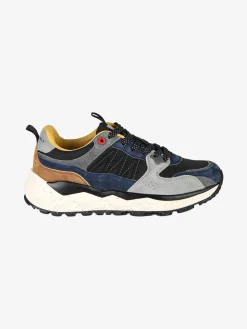 Cotton Belt Sneakers da uomo stringate - blu scuro