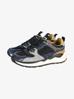 Cotton Belt Sneakers da uomo stringate - blu scuro