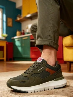 Cotton Belt Sneakers da uomo stringate