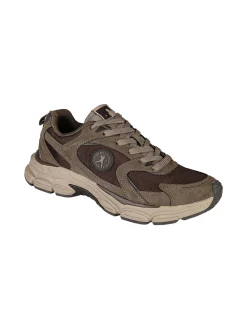 Cotton Belt Sneakers da uomo stringate - caffè