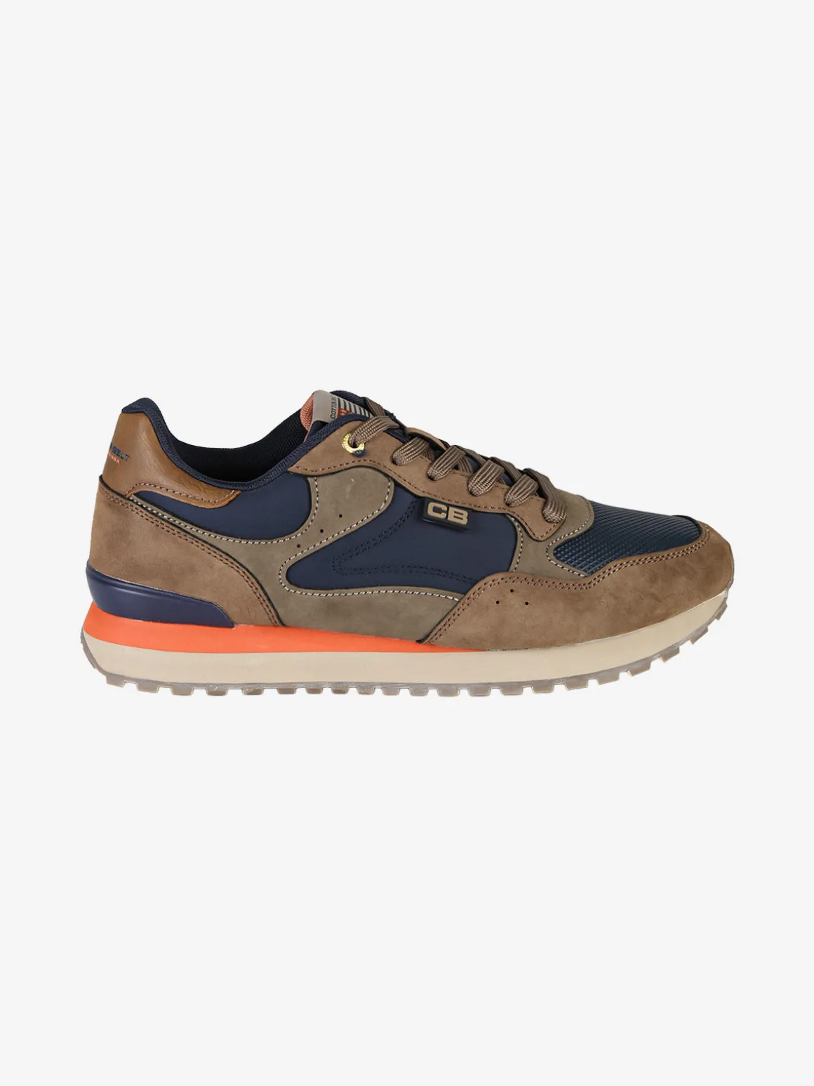 Cotton Belt Sneakers uomo stringate - marrone