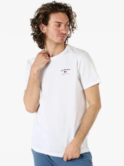 Cotton Belt T-shirt da uomo in cotone con logo - bianco